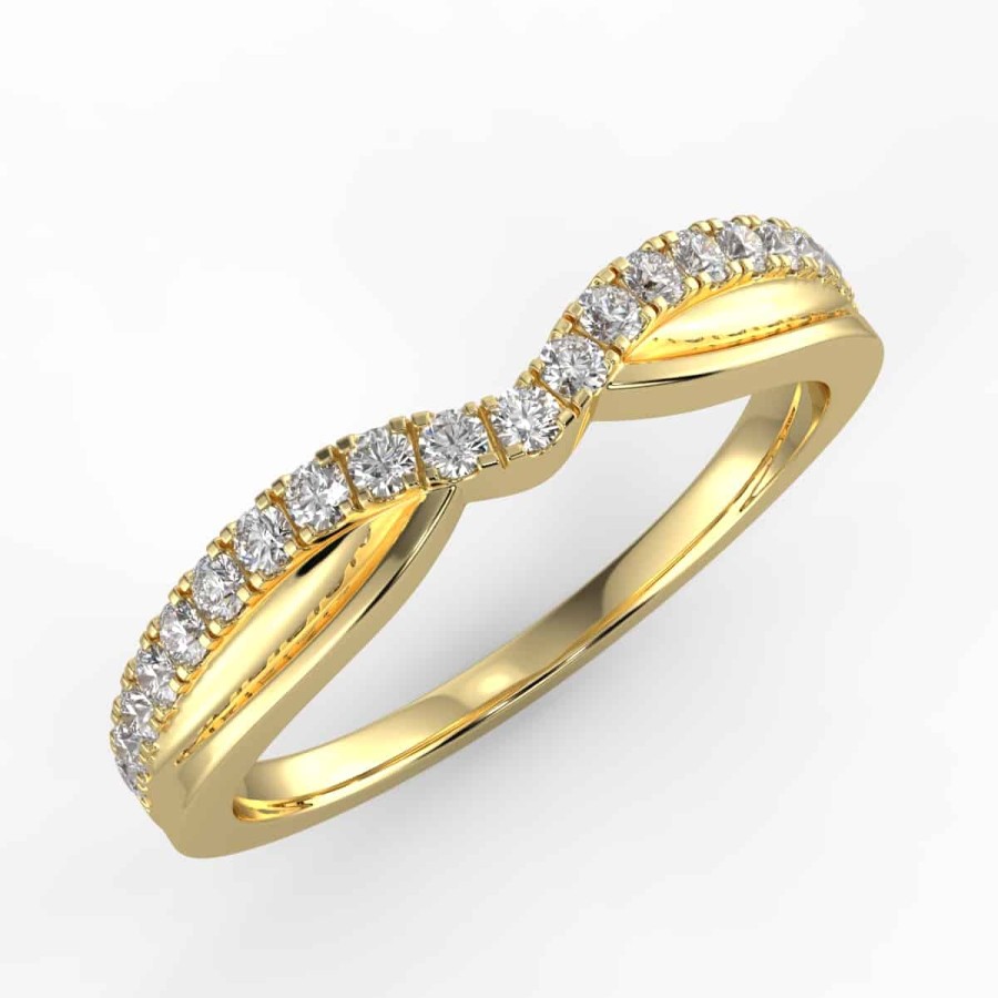 Diamond Bands The Jewelry Exchange | 1/4 Carat Diamond Curved Anniversary Band