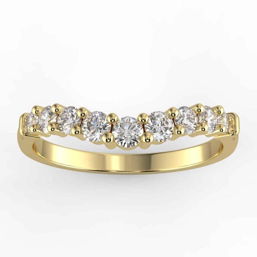 Diamond Bands The Jewelry Exchange | Diamond Curved Anniversary Band