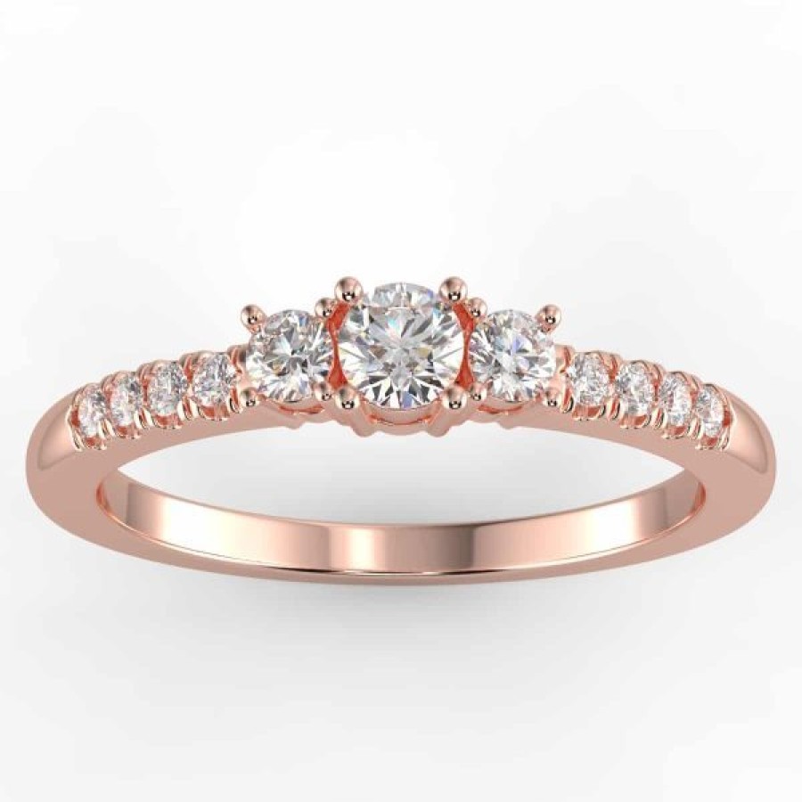 Diamond Bands The Jewelry Exchange | 1/2 Ct 3-Stone Diamond Ring