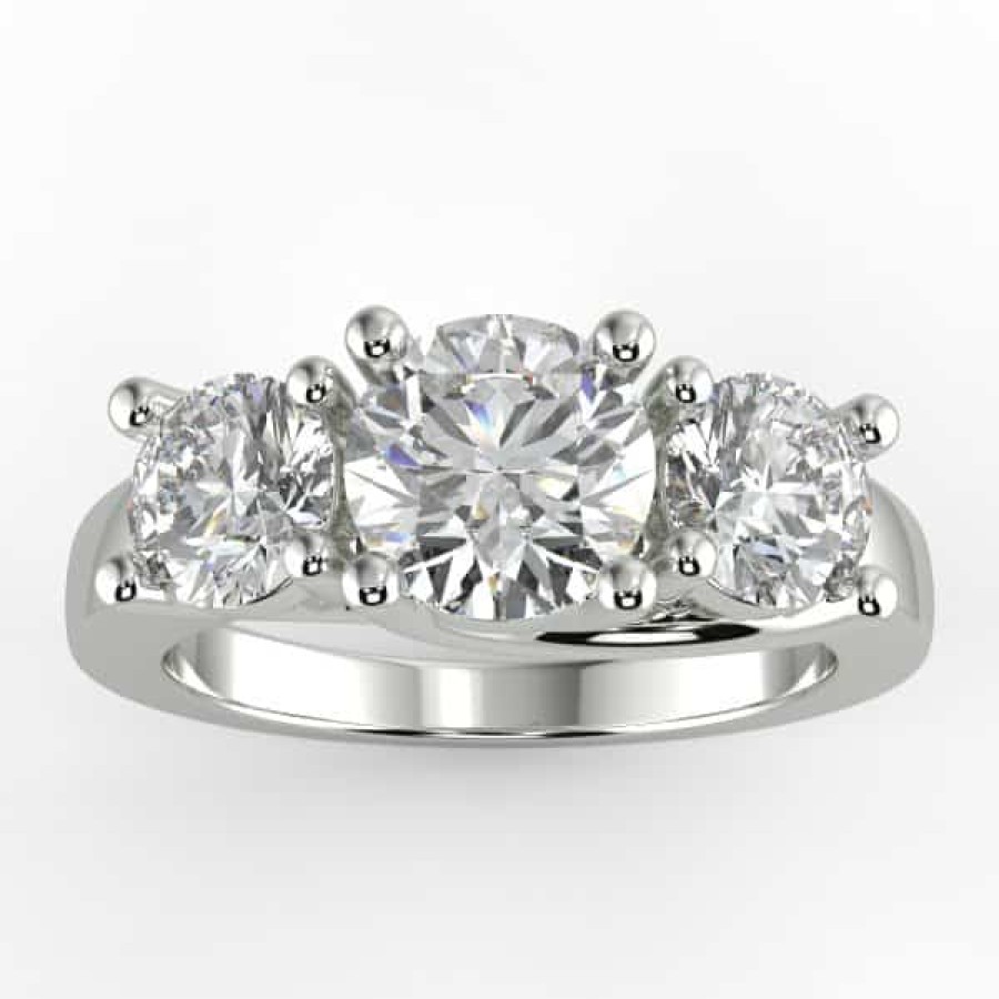 Diamond Bands The Jewelry Exchange | 2Ct 3-Stone Diamond Ring