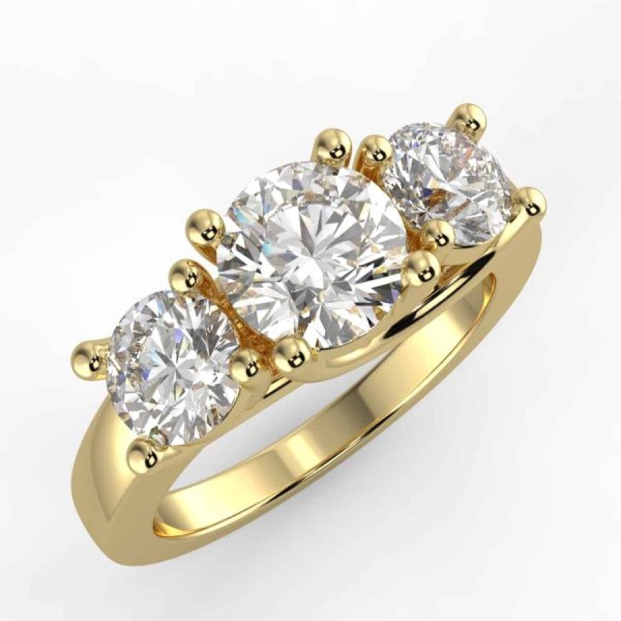 Diamond Bands The Jewelry Exchange | 2Ct 3-Stone Diamond Ring