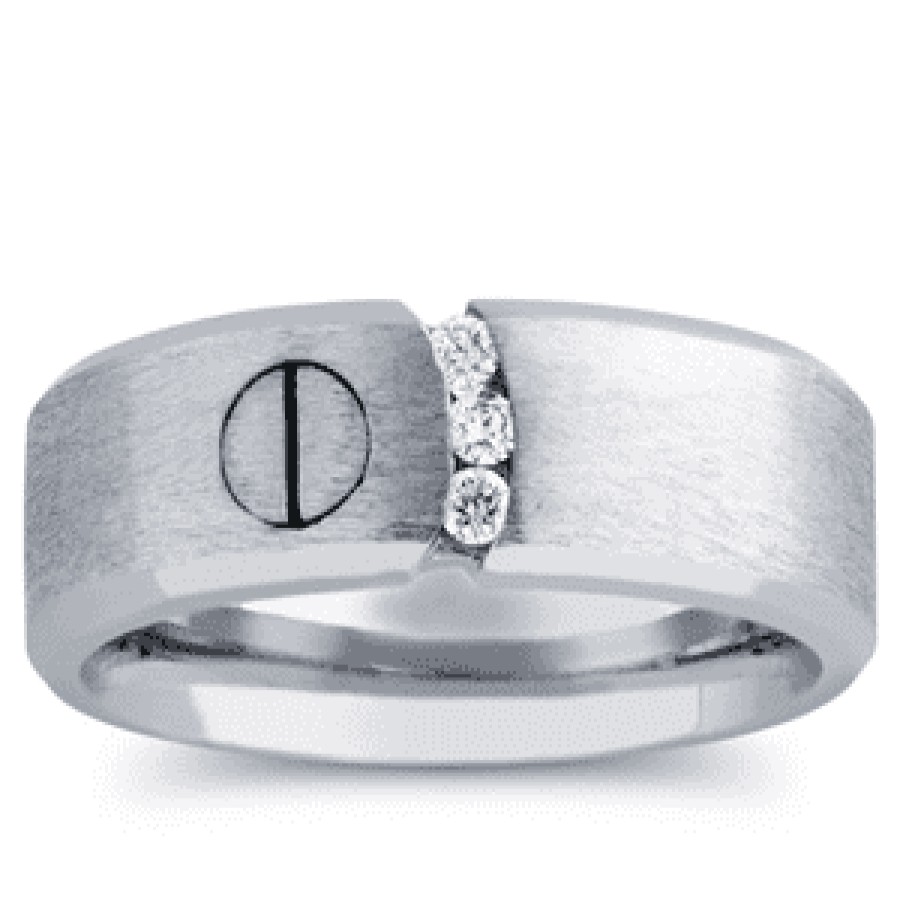 Diamond Bands The Jewelry Exchange | Diamond Men'S Band In 14K Gold