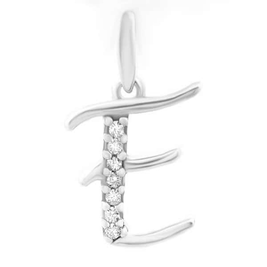 Fine Jewelry Specials The Jewelry Exchange | Lab Diamond Letter "E" Pendant