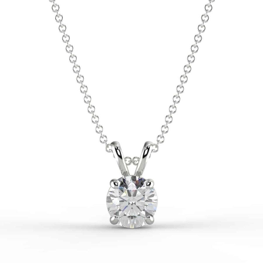 Natural & Lab Diamond Solitaire Pendants The Jewelry Exchange | Light 1Ct Lab Grown Diamond Solitaire Pendant