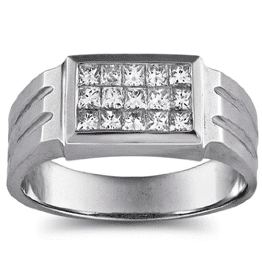 Diamond Bands The Jewelry Exchange | 7/8 Carat Diamond Men'S Ring In 14K Gold