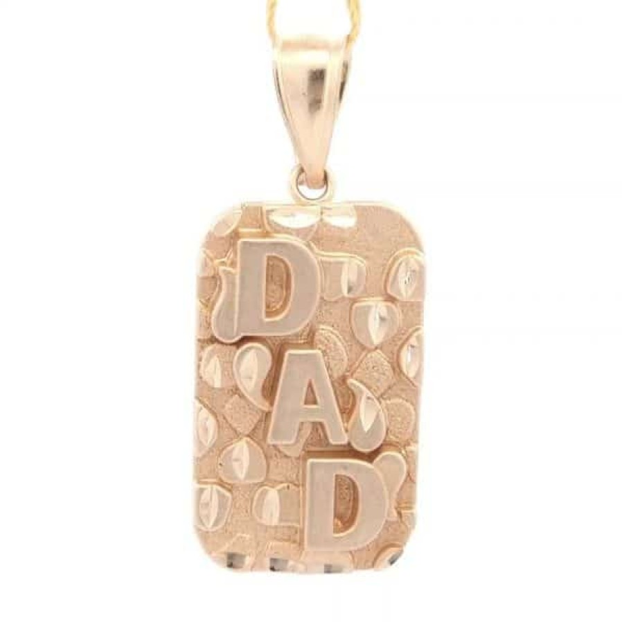 Gold Jewelry The Jewelry Exchange | Dad Charm In 14K Yellow Gold