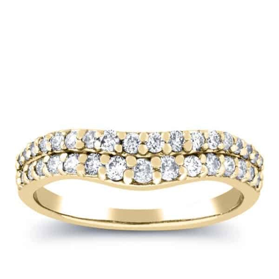 Diamond Bands The Jewelry Exchange | 1/2Ct Diamond Curved Anniversary Band